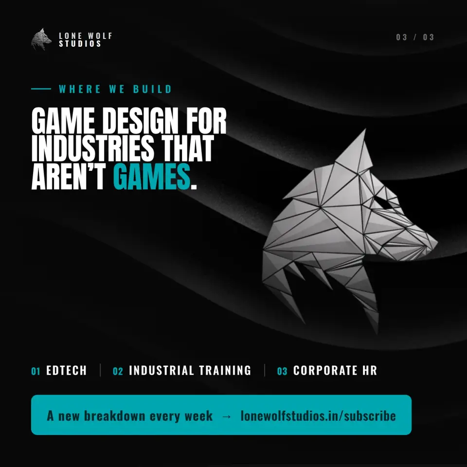 Game design for industries that aren't games: EdTech, industrial training, corporate HR